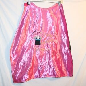 pink satin Halloween costume‎ cape with "Hocus Pocus"